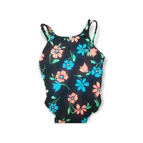 Concepts Serena Neon 90s Floral One Piece Bathingsuit Size 10 Style 19791 - Picture 1 of 4